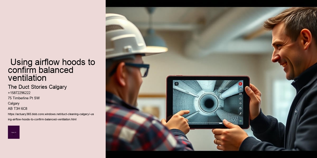  Using airflow hoods to confirm balanced ventilation