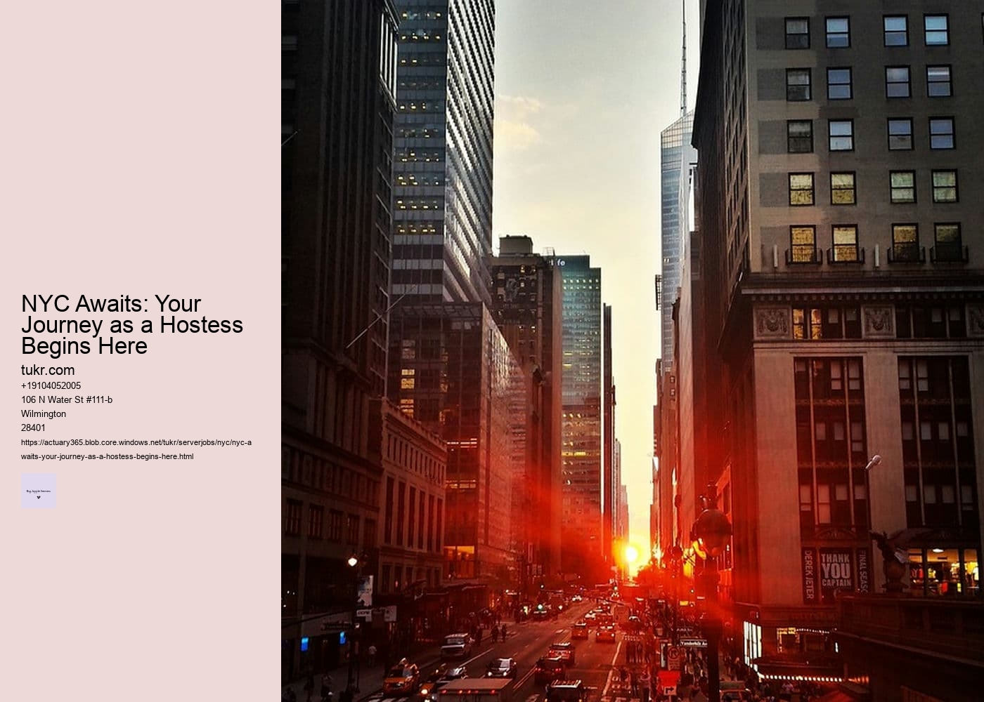 NYC Awaits: Your Journey as a Hostess Begins Here